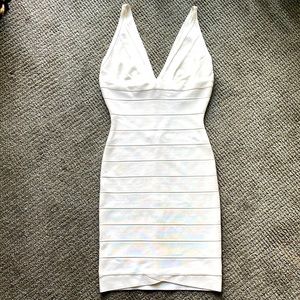 NWOT Herve Leger White Bandage Dress
